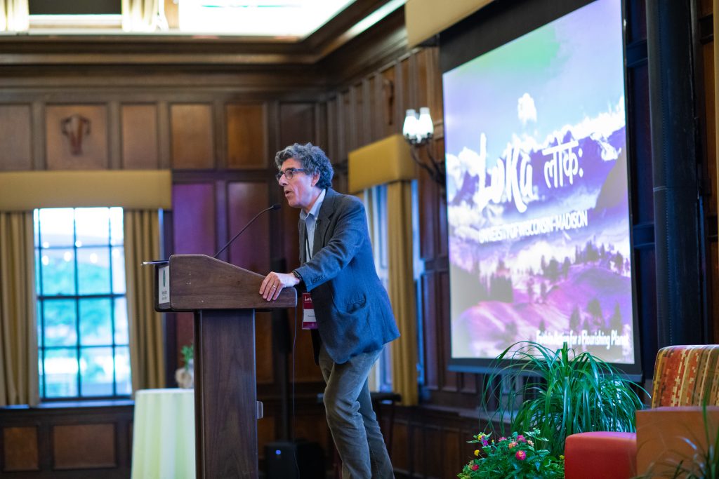 Dr. Richard Davidson presenting at the first Loka Initiative.