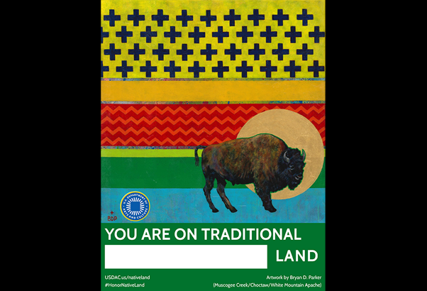 Honor Native Land poster from USDAC.