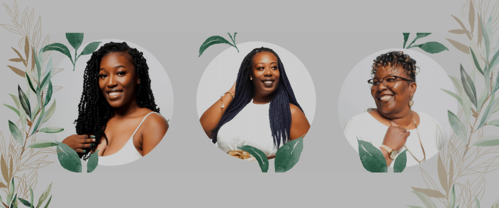 The three African American women founders of Mama Scrap's Home and Farm.